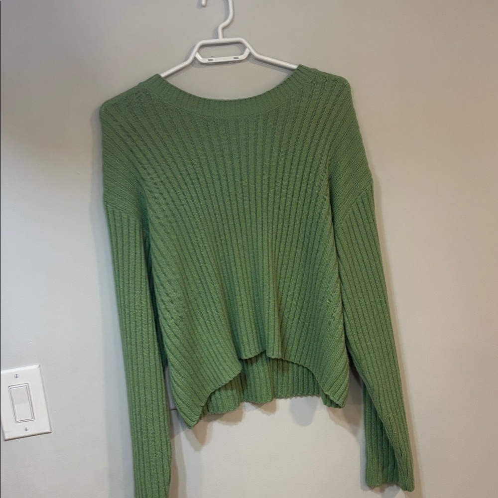 H&M Olive Ribbed Women's Sweater